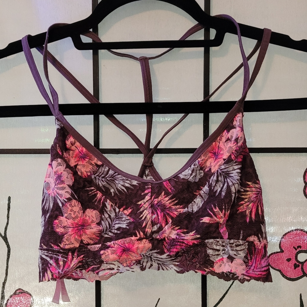 PINK Floral Lacie Racerback Bralette